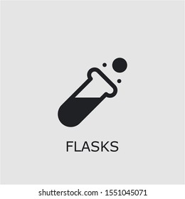 Professional vector flasks icon. Flasks symbol that can be used for any platform and purpose. High quality flasks illustration.