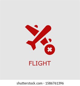 Professional vector flight icon. Flight symbol that can be used for any platform and purpose. High quality flight illustration.