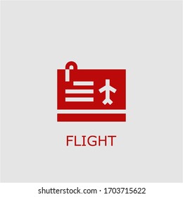 Professional vector flight icon. Flight symbol that can be used for any platform and purpose. High quality flight illustration.