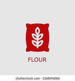 Professional vector flour icon. Flour symbol that can be used for any platform and purpose. High quality flour illustration.