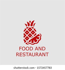 Professional vector food and restaurant icon. Food and restaurant symbol that can be used for any platform and purpose. High quality food and restaurant illustration.
