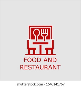 Professional vector food and restaurant icon. Food and restaurant symbol that can be used for any platform and purpose. High quality food and restaurant illustration.