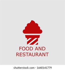 Professional vector food and restaurant icon. Food and restaurant symbol that can be used for any platform and purpose. High quality food and restaurant illustration.