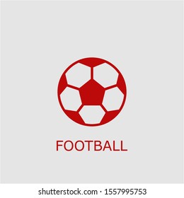Professional vector football icon. Football symbol that can be used for any platform and purpose. High quality football illustration.