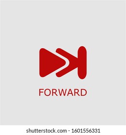 Professional vector forward icon. Forward symbol that can be used for any platform and purpose. High quality forward illustration.