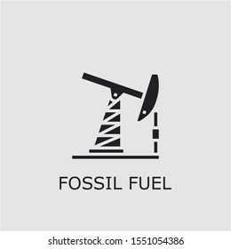 Professional vector fossil fuel icon. Fossil fuel symbol that can be used for any platform and purpose. High quality fossil fuel illustration.