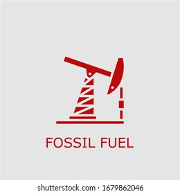 Professional Vector Fossil Fuel Icon. Fossil Fuel Symbol That Can Be Used For Any Platform And Purpose. High Quality Fossil Fuel Illustration.