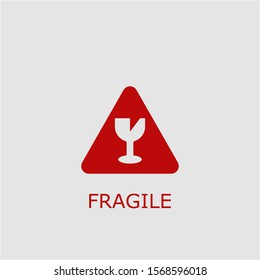 Professional vector fragile icon. Fragile symbol that can be used for any platform and purpose. High quality fragile illustration.