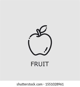 Professional vector fruit icon. Fruit symbol that can be used for any platform and purpose. High quality fruit illustration.