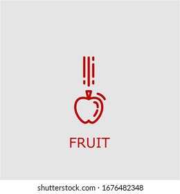 Icono de fruta vectorial profesional. Símbolo de fruta que se puede utilizar para cualquier plataforma y propósito. Ilustración de frutas de alta calidad.