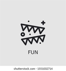Professional vector fun icon. Fun symbol that can be used for any platform and purpose. High quality fun illustration.