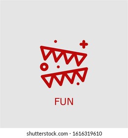 Professional vector fun icon. Fun symbol that can be used for any platform and purpose. High quality fun illustration.