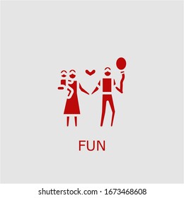 Professional vector fun icon. Fun symbol that can be used for any platform and purpose. High quality fun illustration.