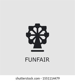 Professional vector funfair icon. Funfair symbol that can be used for any platform and purpose. High quality funfair illustration.