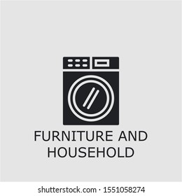 Professional vector furniture and household icon. Furniture and household symbol that can be used for any platform and purpose. High quality furniture and household illustration.