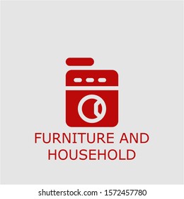 Professional vector furniture and household icon. Furniture and household symbol that can be used for any platform and purpose. High quality furniture and household illustration.