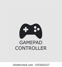 Professional vector gamepad controller icon. Gamepad controller symbol that can be used for any platform and purpose. High quality gamepad controller illustration.
