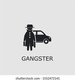 Professional vector gangster icon. Gangster symbol that can be used for any platform and purpose. High quality gangster illustration.