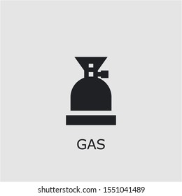 Professional vector gas icon. Gas symbol that can be used for any platform and purpose. High quality gas illustration.