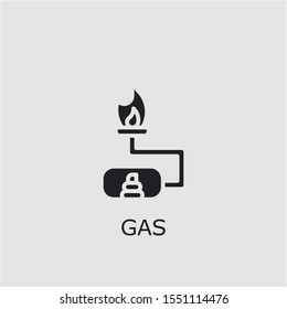 Professional vector gas icon. Gas symbol that can be used for any platform and purpose. High quality gas illustration.