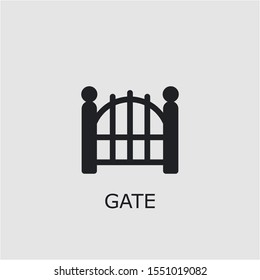 Professional vector gate icon. Gate symbol that can be used for any platform and purpose. High quality gate illustration.