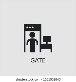 Professional vector gate icon. Gate symbol that can be used for any platform and purpose. High quality gate illustration.