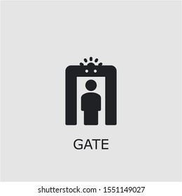Professional vector gate icon. Gate symbol that can be used for any platform and purpose. High quality gate illustration.