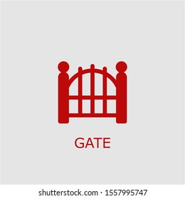 Professional vector gate icon. Gate symbol that can be used for any platform and purpose. High quality gate illustration.