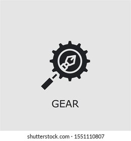 Professional vector gear icon. Gear symbol that can be used for any platform and purpose. High quality gear illustration.