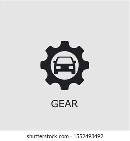 Professional vector gear icon. Gear symbol that can be used for any platform and purpose. High quality gear illustration.
