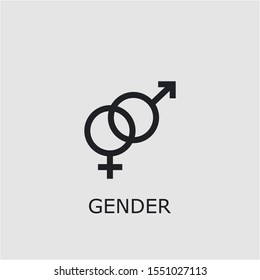 Professional vector gender icon. Gender symbol that can be used for any platform and purpose. High quality gender illustration.