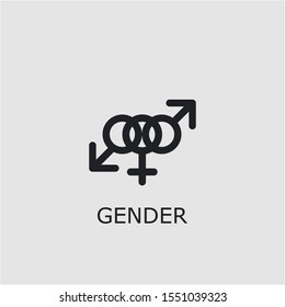 Professional vector gender icon. Gender symbol that can be used for any platform and purpose. High quality gender illustration.