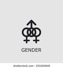 Professional vector gender icon. Gender symbol that can be used for any platform and purpose. High quality gender illustration.