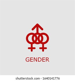 Professional vector gender icon. Gender symbol that can be used for any platform and purpose. High quality gender illustration.
