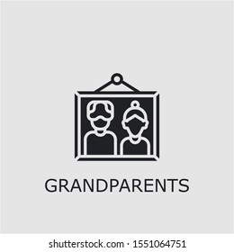 Professional vector grandparents icon. Grandparents symbol that can be used for any platform and purpose. High quality grandparents illustration.