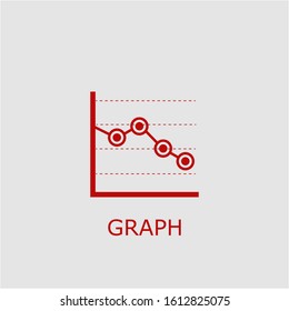 Professional vector graph icon. Graph symbol that can be used for any platform and purpose. High quality graph illustration.