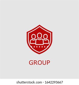 Professional vector group icon. Group symbol that can be used for any platform and purpose. High quality group illustration.