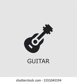 Professional vector guitar icon. Guitar symbol that can be used for any platform and purpose. High quality guitar illustration.