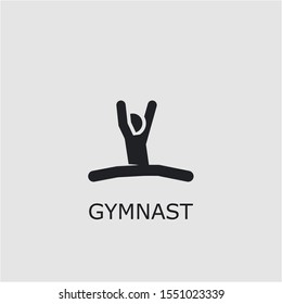 Professional vector gymnast icon. Gymnast symbol that can be used for any platform and purpose. High quality gymnast illustration.