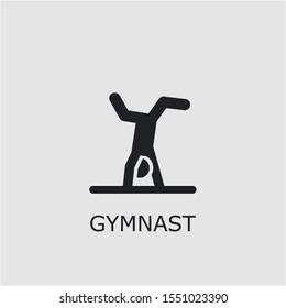 Professional vector gymnast icon. Gymnast symbol that can be used for any platform and purpose. High quality gymnast illustration.