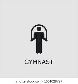 Professional vector gymnast icon. Gymnast symbol that can be used for any platform and purpose. High quality gymnast illustration.