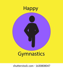 Professional vector gymnast icon. Gymnast symbol that can be used for any platform and purpose. High quality gymnast illustration.