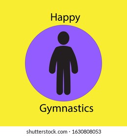 Professional vector gymnast icon. Gymnast symbol that can be used for any platform and purpose. High quality gymnast illustration.