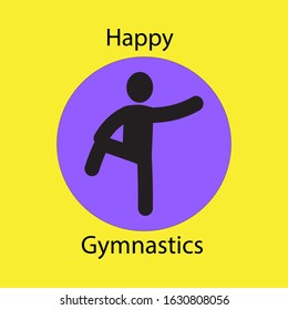 Professional vector gymnast icon. Gymnast symbol that can be used for any platform and purpose. High quality gymnast illustration.
