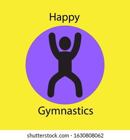 Professional vector gymnast icon. Gymnast symbol that can be used for any platform and purpose. High quality gymnast illustration.