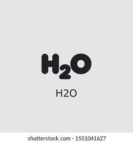 Professional vector h2o icon. H2o symbol that can be used for any platform and purpose. High quality h2o illustration.