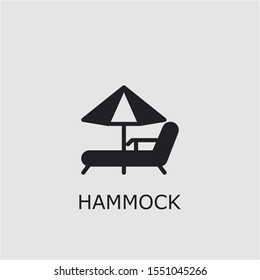 Professional vector hammock icon. Hammock symbol that can be used for any platform and purpose. High quality hammock illustration.