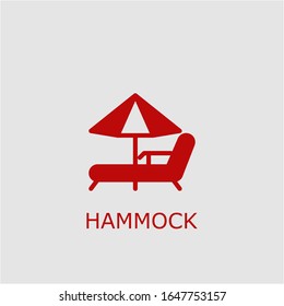 Professional vector hammock icon. Hammock symbol that can be used for any platform and purpose. High quality hammock illustration.