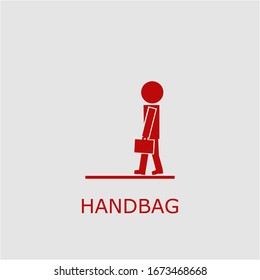 Professional vector handbag icon. Handbag symbol that can be used for any platform and purpose. High quality handbag illustration.