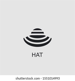 Professional vector hat icon. Hat symbol that can be used for any platform and purpose. High quality hat illustration.
